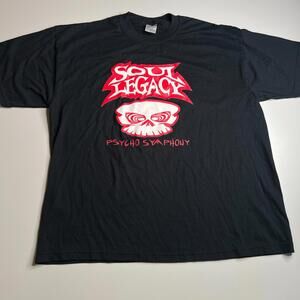 Vintage Soul Legacy Psycho Syaphony T-Shirt XL Black 2000s Skater Metal Graphic